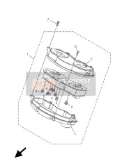 5RU835110000, Vetrino, Tachimetro       YP400, Yamaha, 0